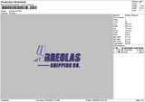 Arreolastext Embroidery File 6 sizes