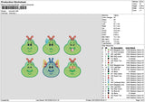 Avocado 03 Embroidery File 6 sizes