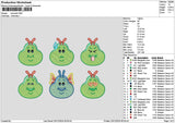 Avocado 03 Embroidery File 6 sizes