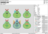 Avocado 03 Embroidery File 6 sizes