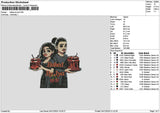 Bakedtext 02 Embroidery File 6 sizes