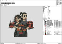 Bakedtext 02 Embroidery File 6 sizes