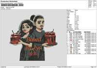 Bakedtext 02 Embroidery File 6 sizes