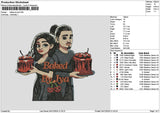Bakedtext 02 Embroidery File 6 sizes