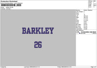 Barkleytext Embroidery File 6 sizes