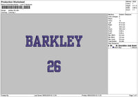 Barkleytext Embroidery File 6 sizes