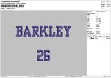 Barkleytext Embroidery File 6 sizes