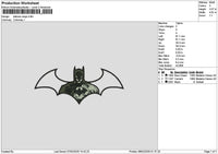 Batmanwings Embroidery File 6 sizes