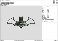 Batmanwings Embroidery File 6 sizes