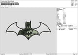 Batmanwings Embroidery File 6 sizes