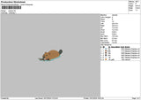 Beaver Embroidery File 6 sizes