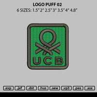 Logo Puff 02 Embroidery File 6 sizes