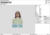 Borntext 02 Embroidery File 6 sizes