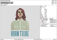 Borntext 02 Embroidery File 6 sizes