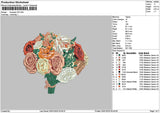 Bouquete V20 Embroidery File 6 sizes
