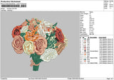 Bouquete V20 Embroidery File 6 sizes