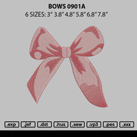 Bows 0901a Embroidery File 6 sizes