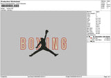 Boxngtext 02 Embroidery File 6 sizes