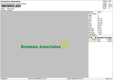 Brennantext Embroidery File 6 sizes