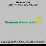 Brennantext Embroidery File 6 sizes