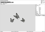 Butterflies 1312a Embroidery File 6 sizes