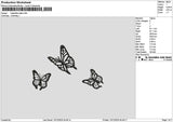 Butterflies 1312a Embroidery File 6 sizes