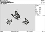 Butterflies 1312a Embroidery File 6 sizes