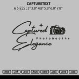 Capturetext Embroidery File 6 sizes