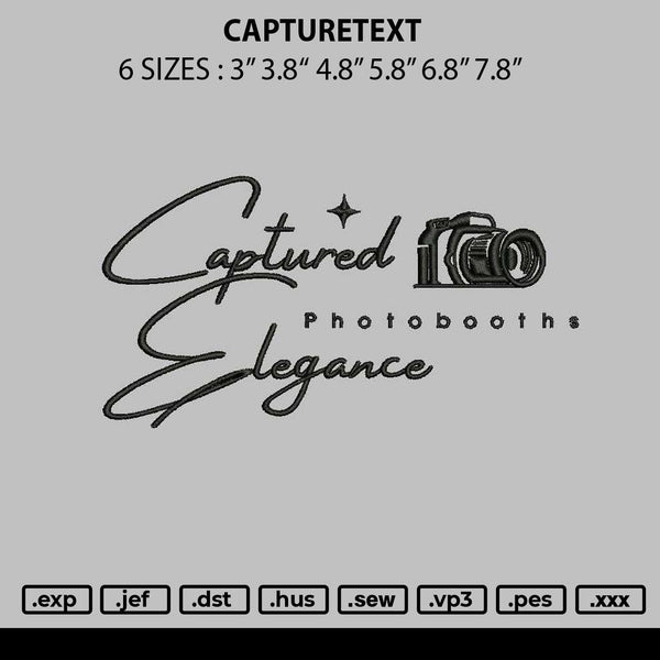 Capturetext Embroidery File 6 sizes