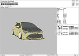 Car 1412a Embroidery File 6 sizes