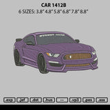 Car 1412b Embroidery File 6 sizes