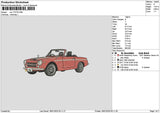 Car 1701 Embroidery File 6 sizes