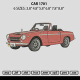 Car 1701 Embroidery File 6 sizes