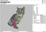 Cat 1908 Embroidery File 6 sizes