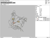 Cat Lines 0125 Embroidery File 6 sizes