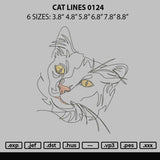 Cat Lines 0125 Embroidery File 6 sizes