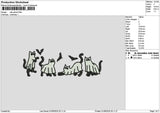 Cats 0109 Embroidery File 6 sizes