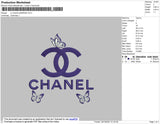 CC Chanel Butterflies Embroidery File 4 size