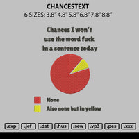 Chancestext Embroidery File 6 sizes