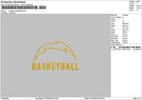 Basketballtext 04 Embroidery FIle 6 sizes
