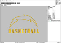 Basketballtext 04 Embroidery FIle 6 sizes