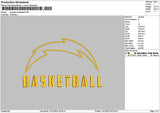 Basketballtext 04 Embroidery FIle 6 sizes