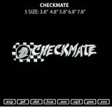 Checkmate Embroidery File 5 sizes