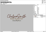 Chelseatext 02 Embroidery File 6 sizes