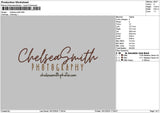 Chelseatext 02 Embroidery File 6 sizes
