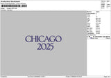 Chicagotext 2108 Embroidery File 6 sizes
