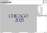 Chicagotext 2108 Embroidery File 6 sizes