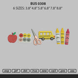 Bus 0308 Embroidery File 6 sizes