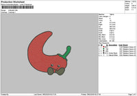 Chilli Chibi Embroidery File 6 sizes
