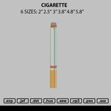 Cigarette Embroidery File 6 sizes